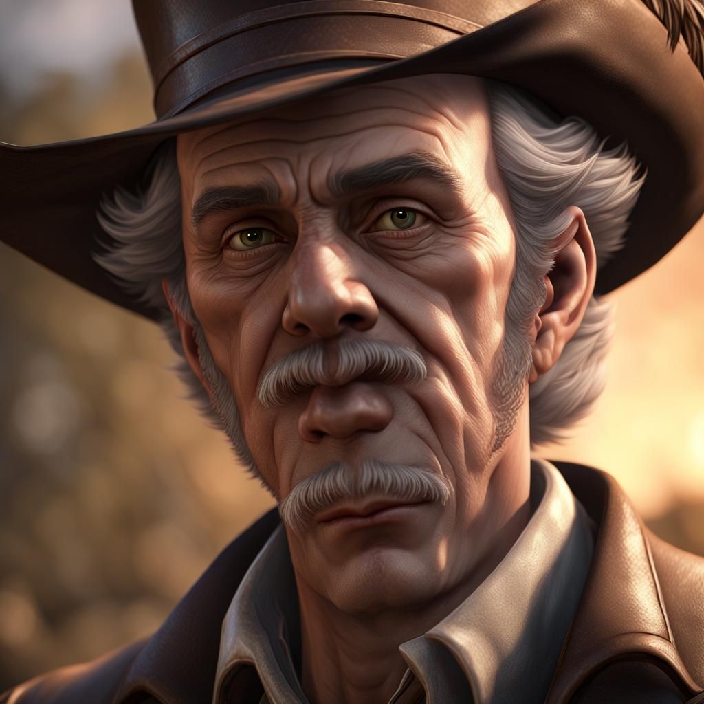 Detailed 3D Portrait of Australian Poet