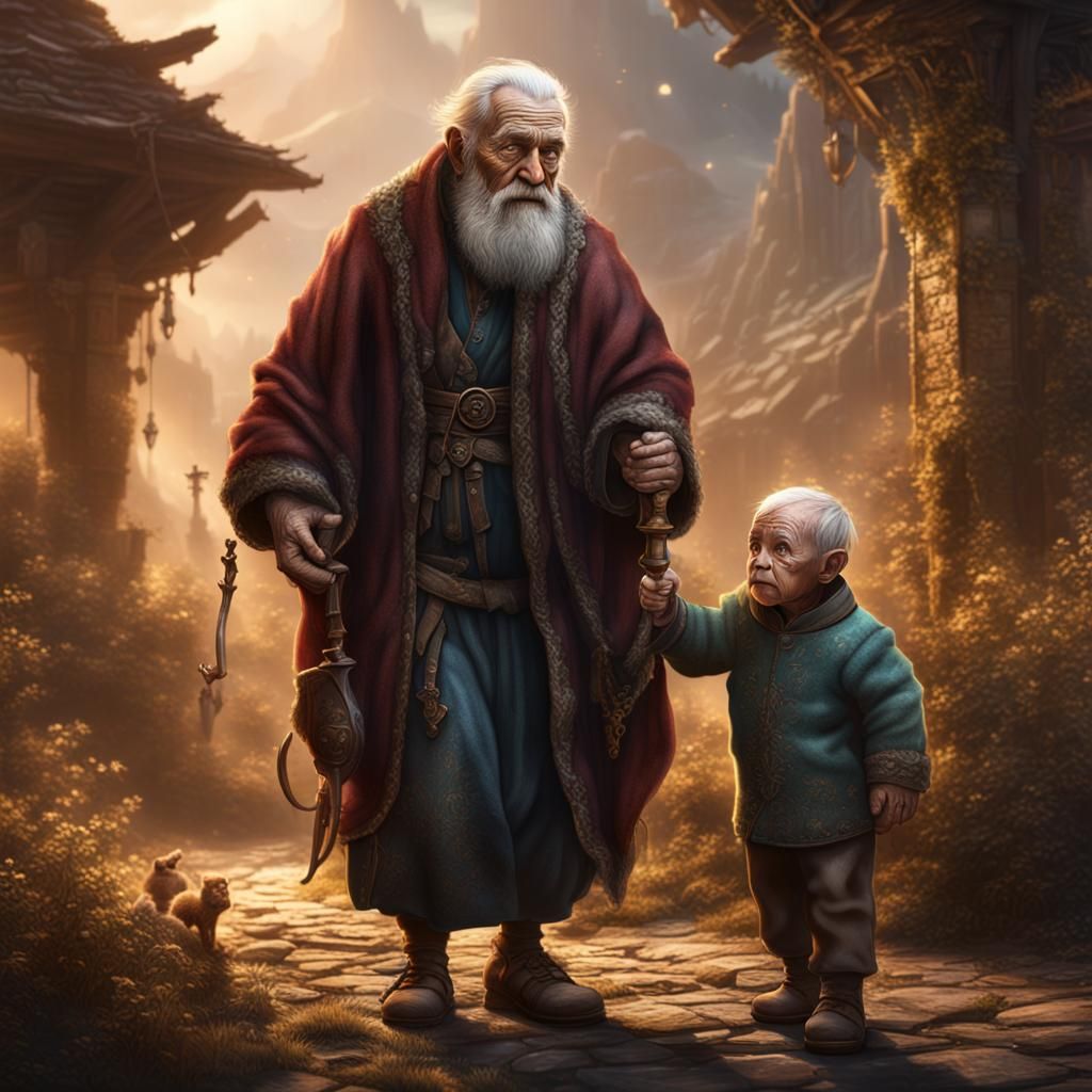 Ageing Man to Infant: Fantasy Concept Art