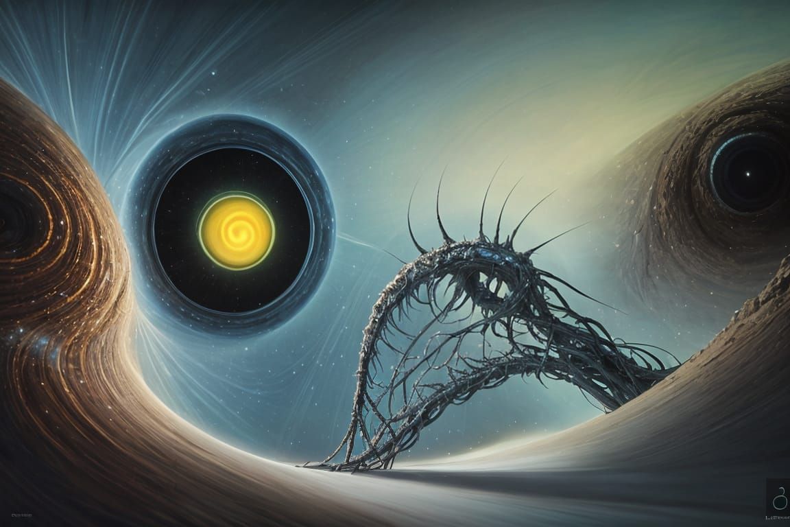 Surreal Alien with Yellow Eye Digital Painting