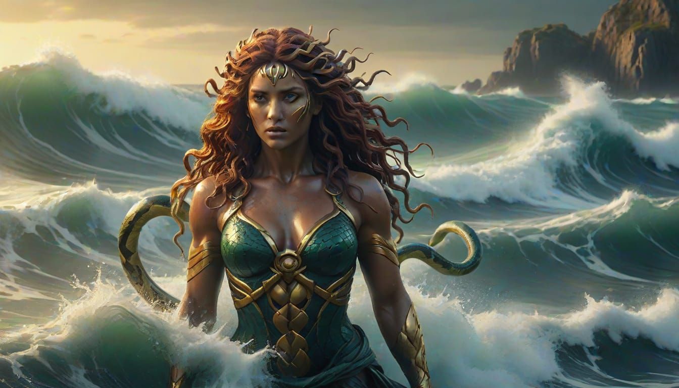 Medusa and Sisters: Epic Digital Matte Painting