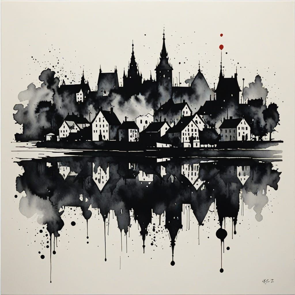 Line*7: form. modern European ink painting