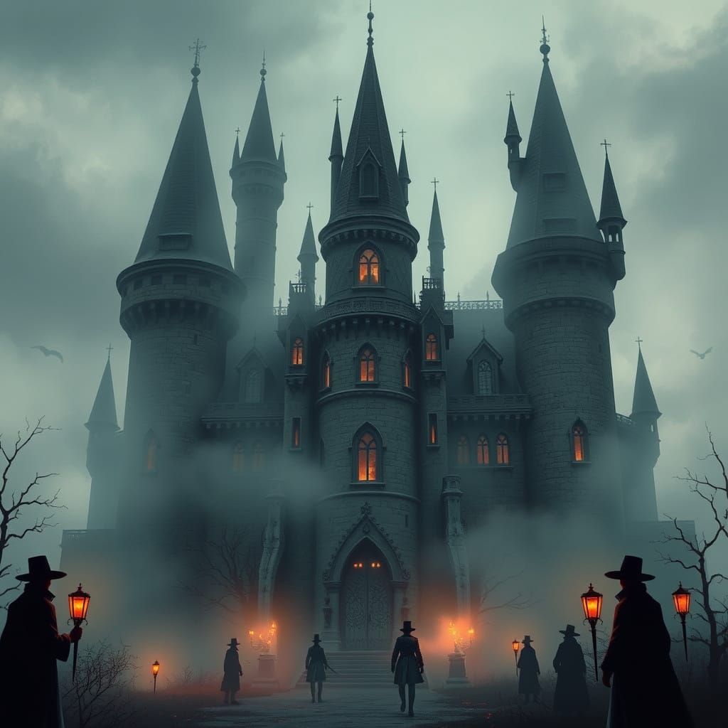 Fairytale Castle Shrouded in Mystical Fog