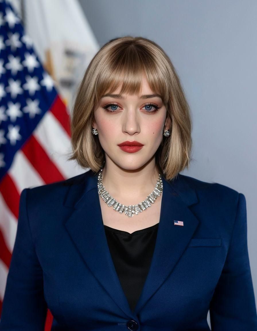Confident Politician: Kat Dennings in Digital Rendering
