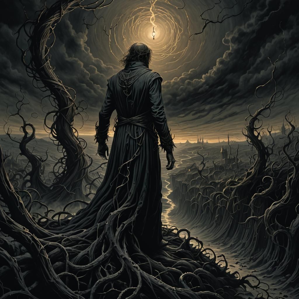 Endless Void: A Dark Fantasy Horror Illustration