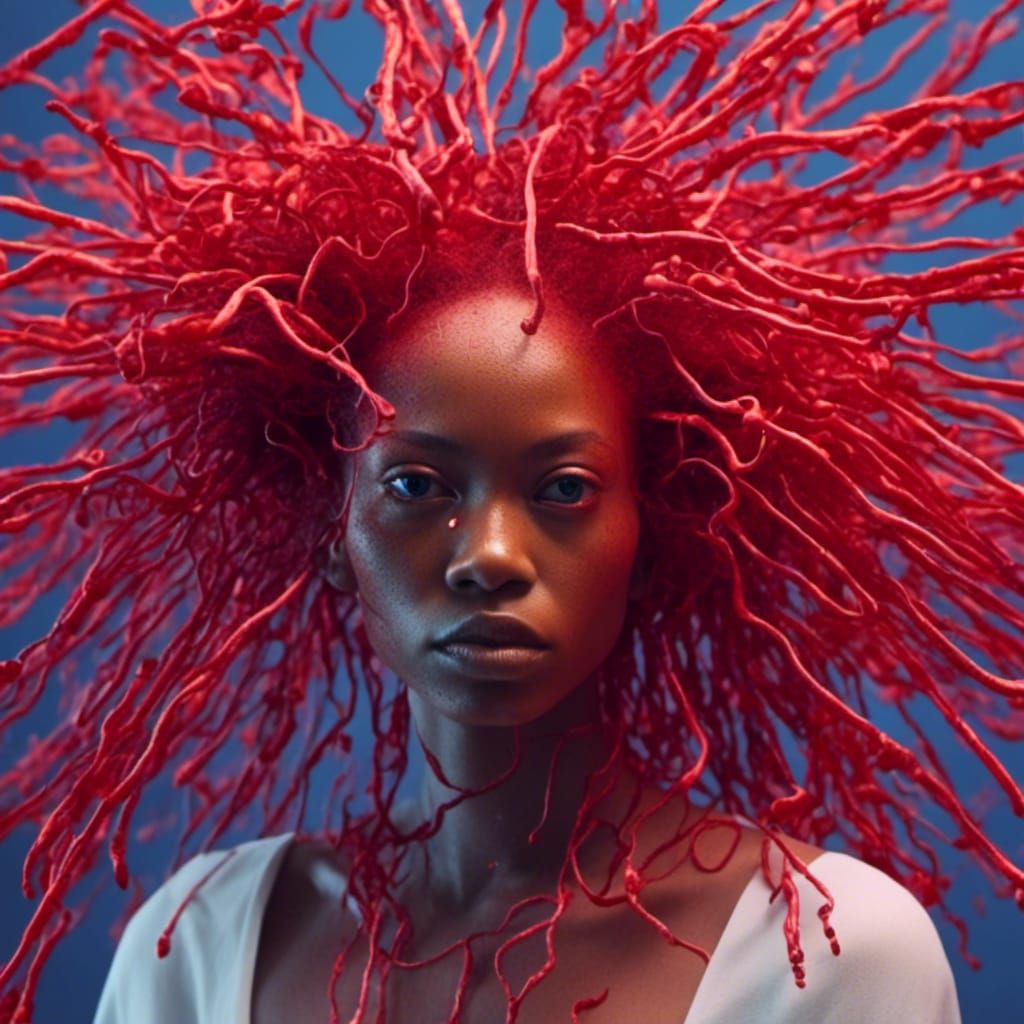 Afrofuturist Portrait with Googly Eyes