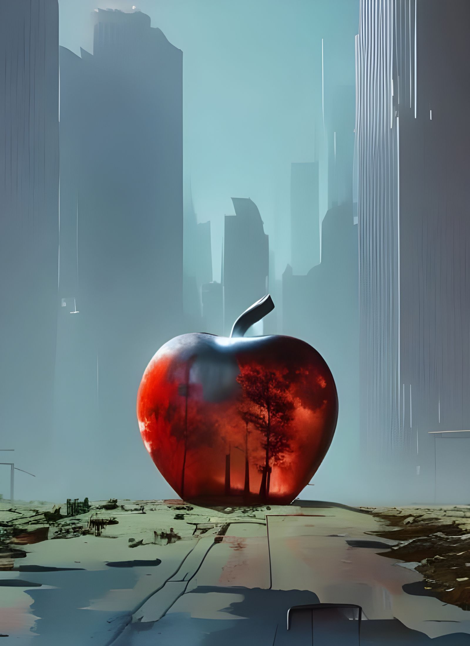 Post-Apocalyptic New York City in Borderlands Style