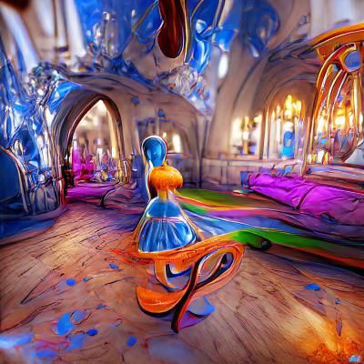 Colorful Cinderella Rendered in Unreal Engine