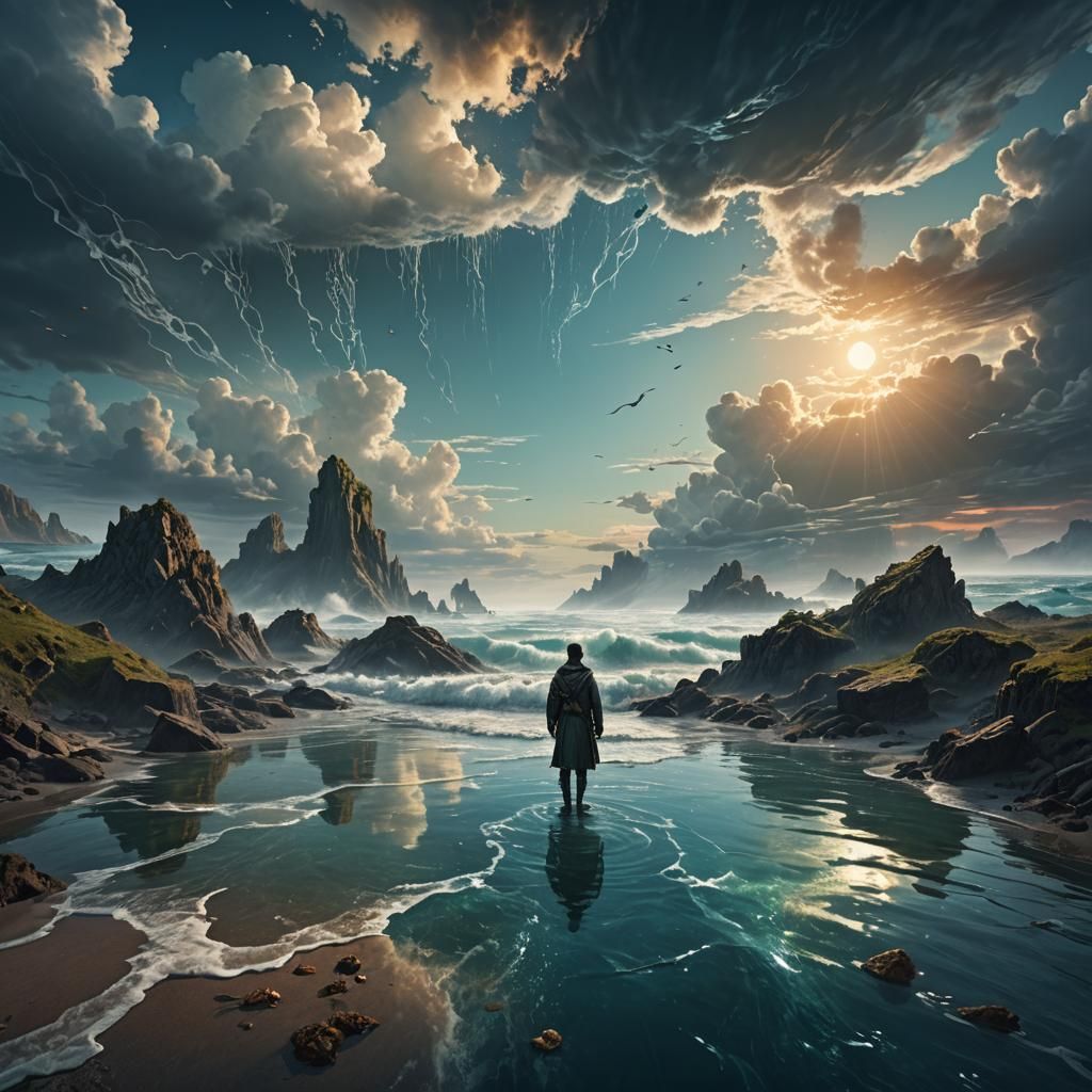 Soul Mirror: Fantastical Seascape in Deep Color