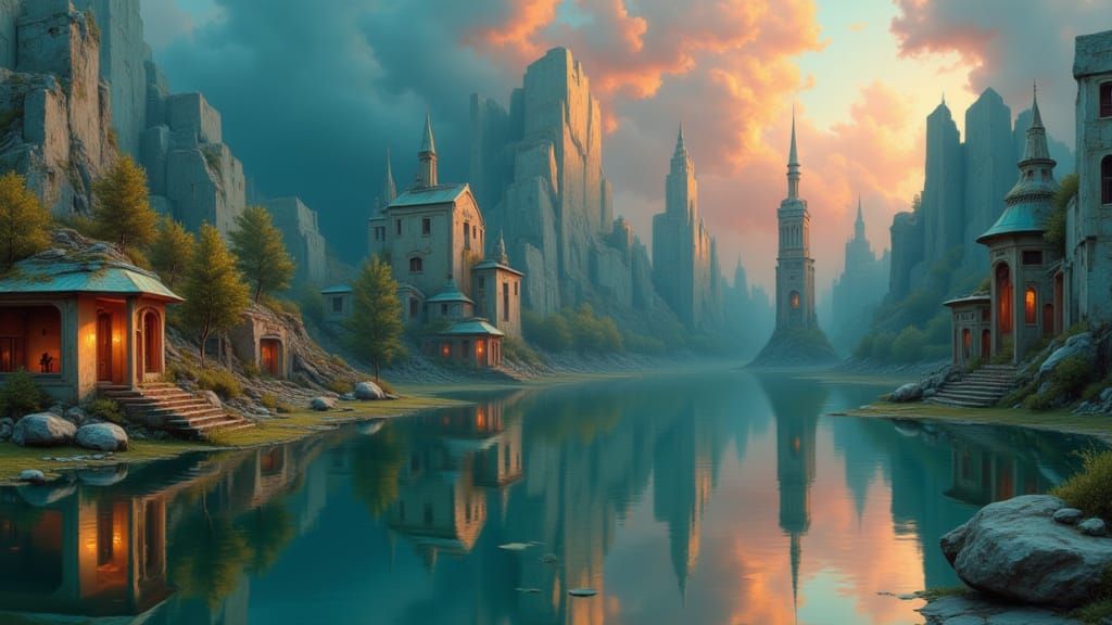 Mystical Exoplanet Lake Reflects Lost City