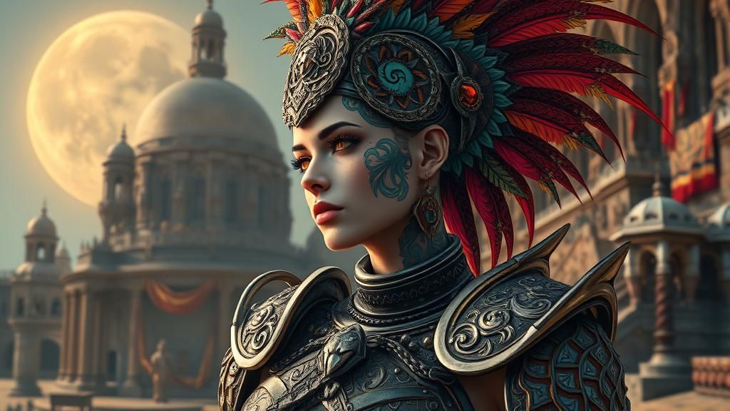 Fantasy Punk Rock Figure in Gothic Armor