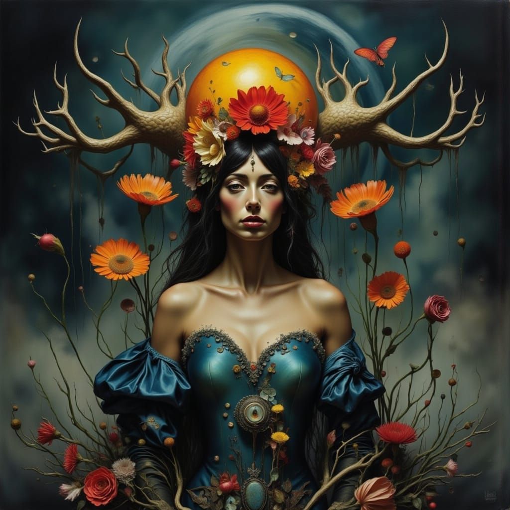 Fantastical Shaman in Detailed Matte Painting Style