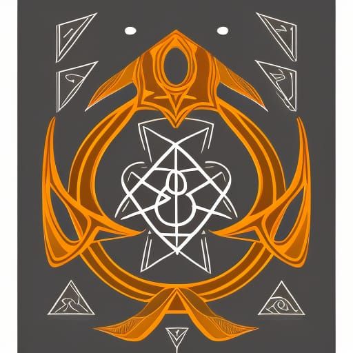 Occult Symbols in Flat Vector Style