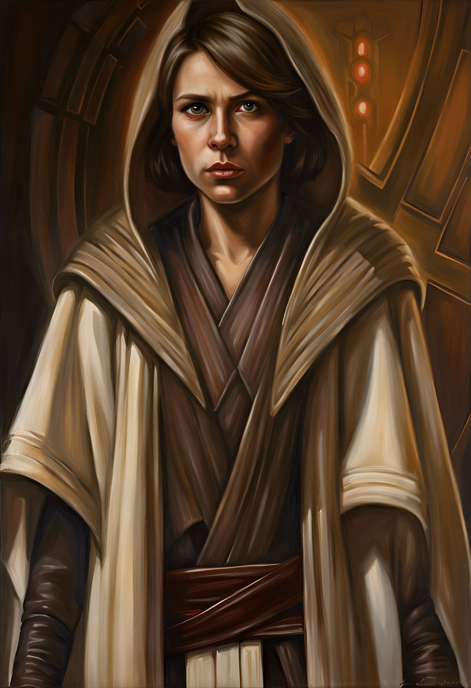 Jaesa Willsaam as Kind Jedi: Oil Painting