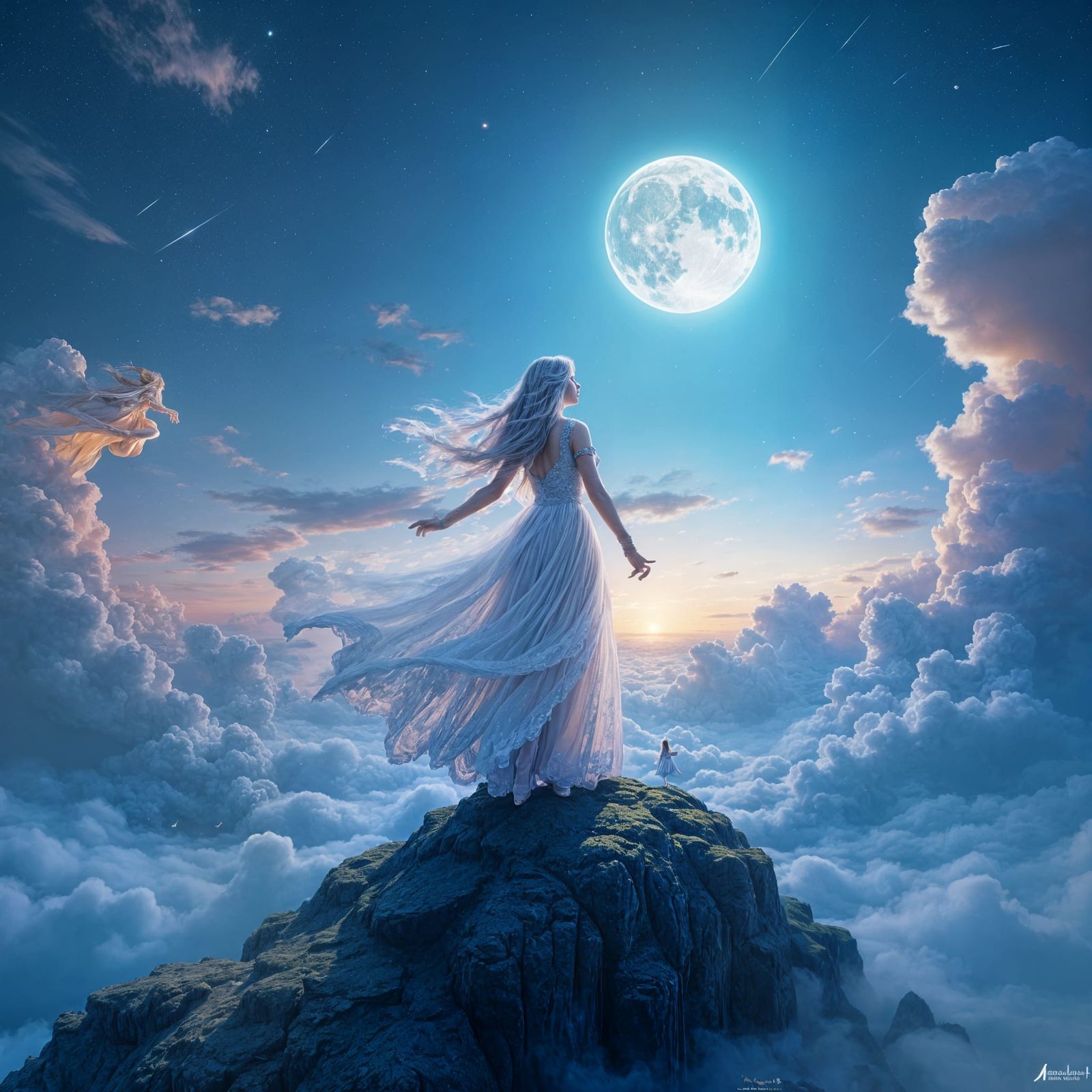 Girl Dances Among Stars: Fantasy Concept Art