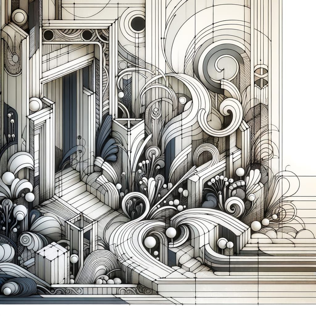 Architectural Design in Art Nouveau Style