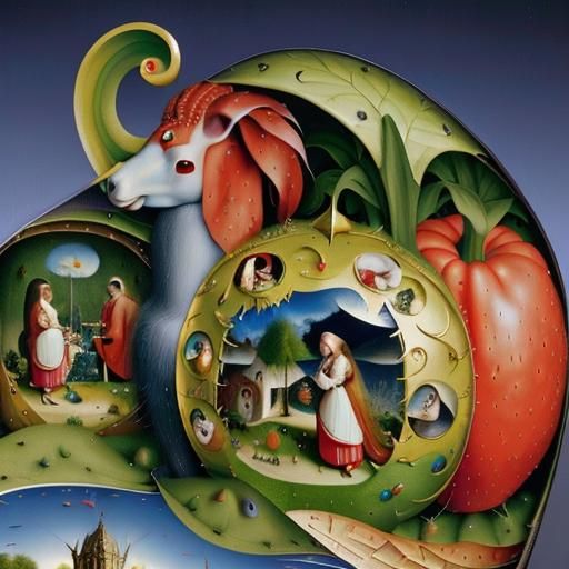 Garden of Earthly Delights: Detailed 3D Rendering