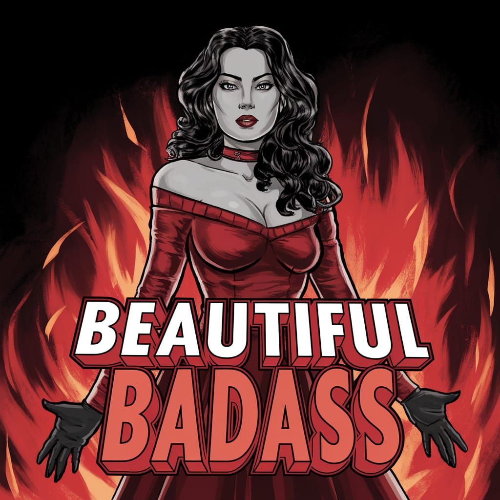 Epic Chiaroscuro Fantasy Cartoon Art Depicting 'Beautiful Ba...