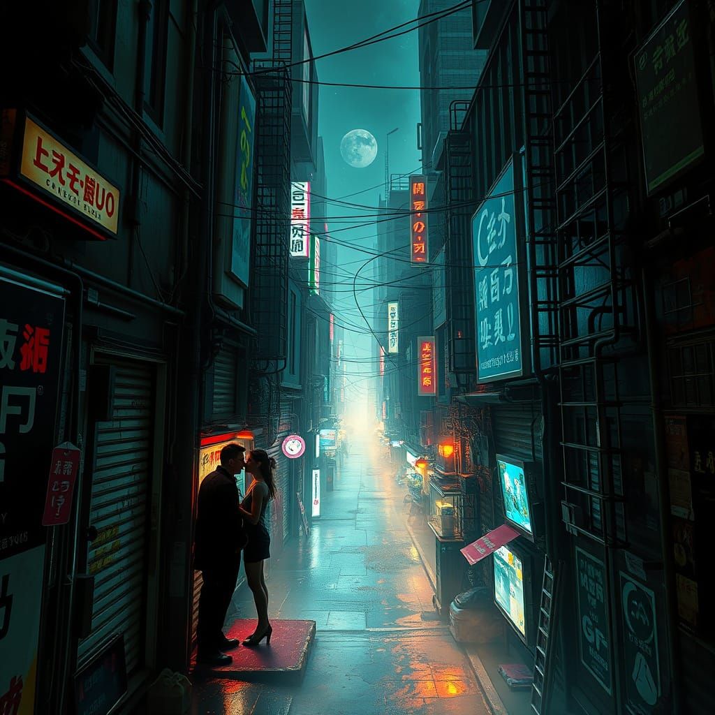 Love in a Cyberpunk Alleyway
