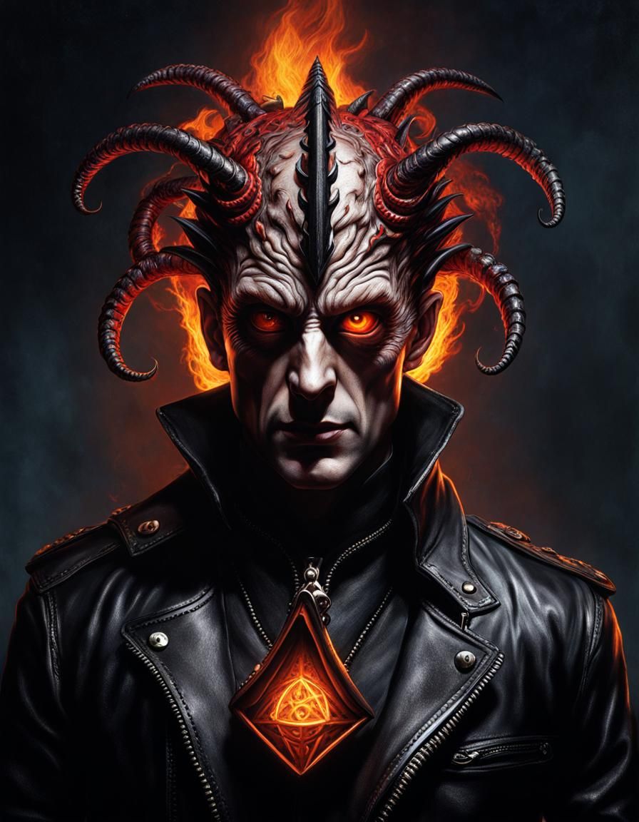 Cenobite with Dice Eyes in Lovecraftian Art