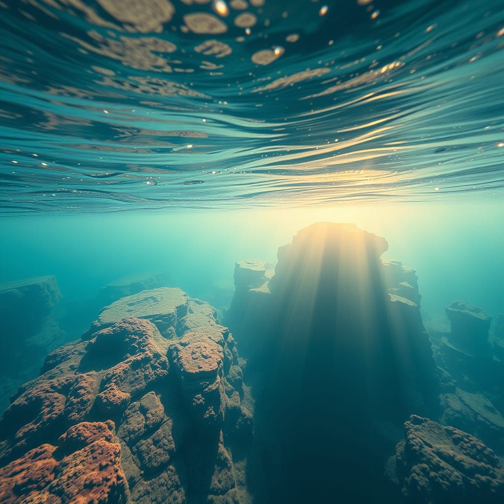 Underwater Panorama in Dreamy Digital Art Style