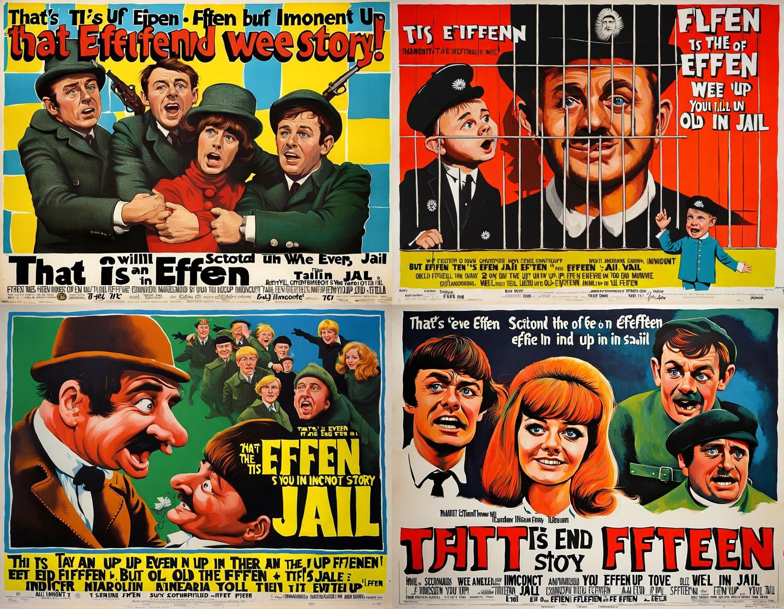 Vibrant 1967 Scottish Comedy Movie Poster
