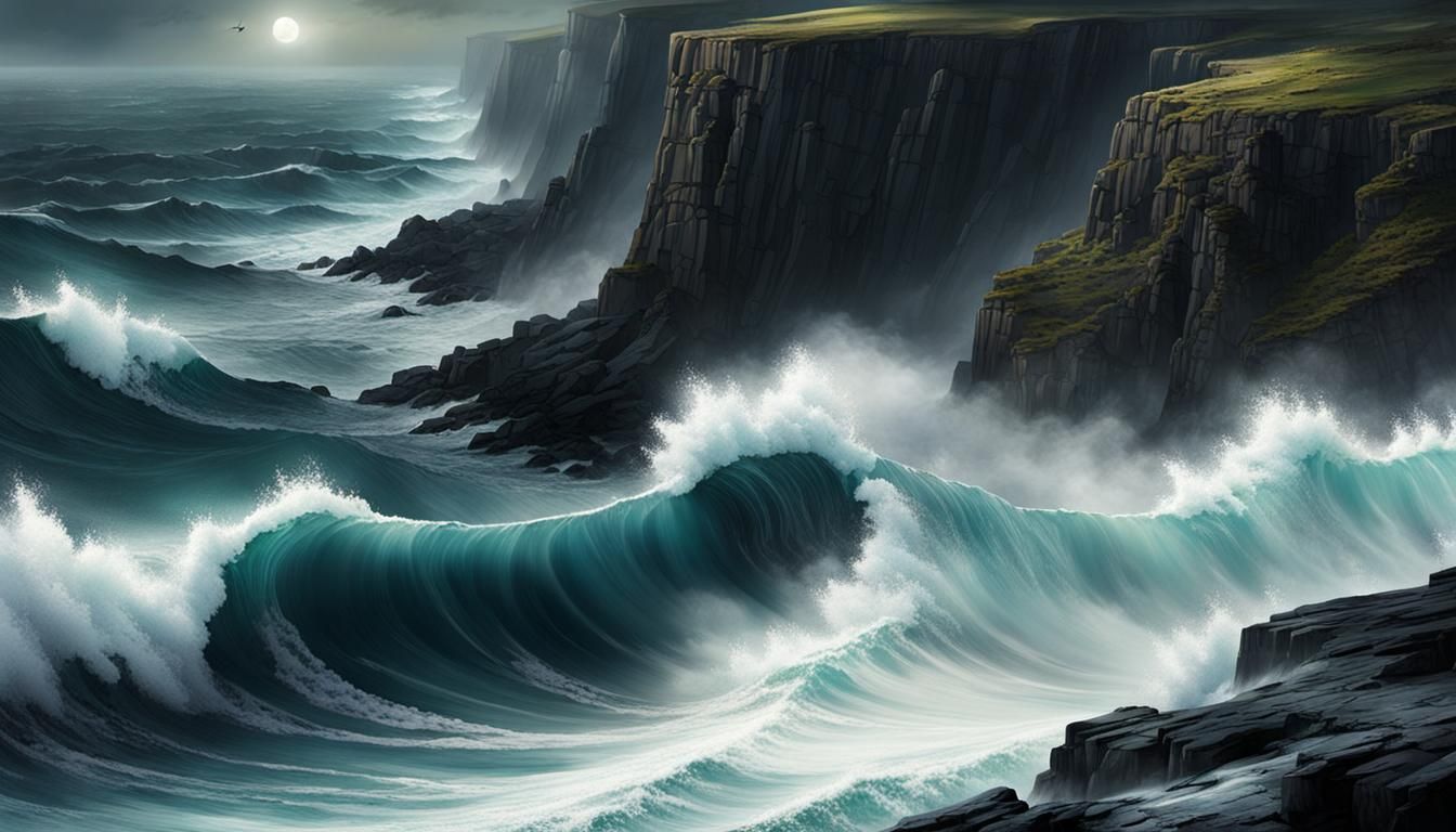 Cliffside Peril: A Journey Through Stormy Darkness