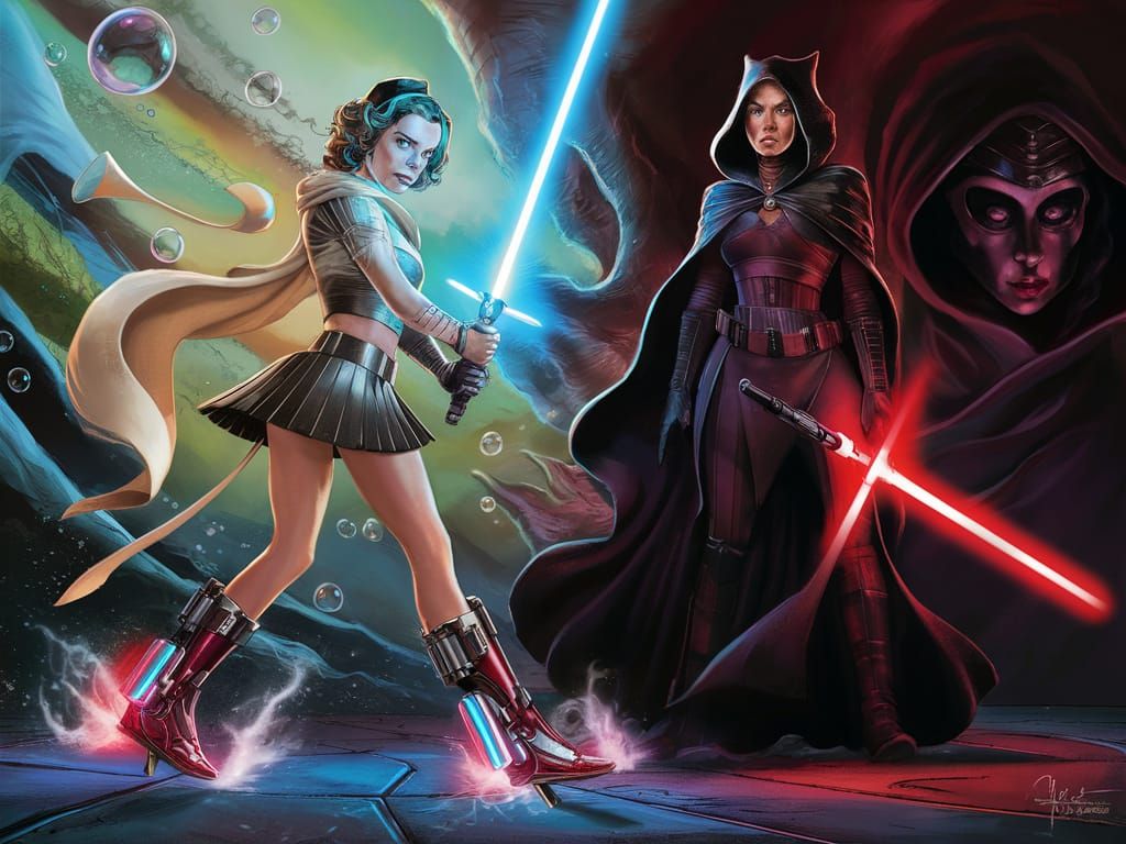 Dorothy as Jedi Warrior in Comic Book Style