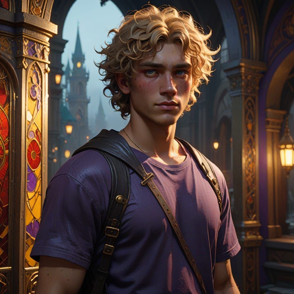 Dark Fantasy Warrior with Sword, Detailed Concept Art