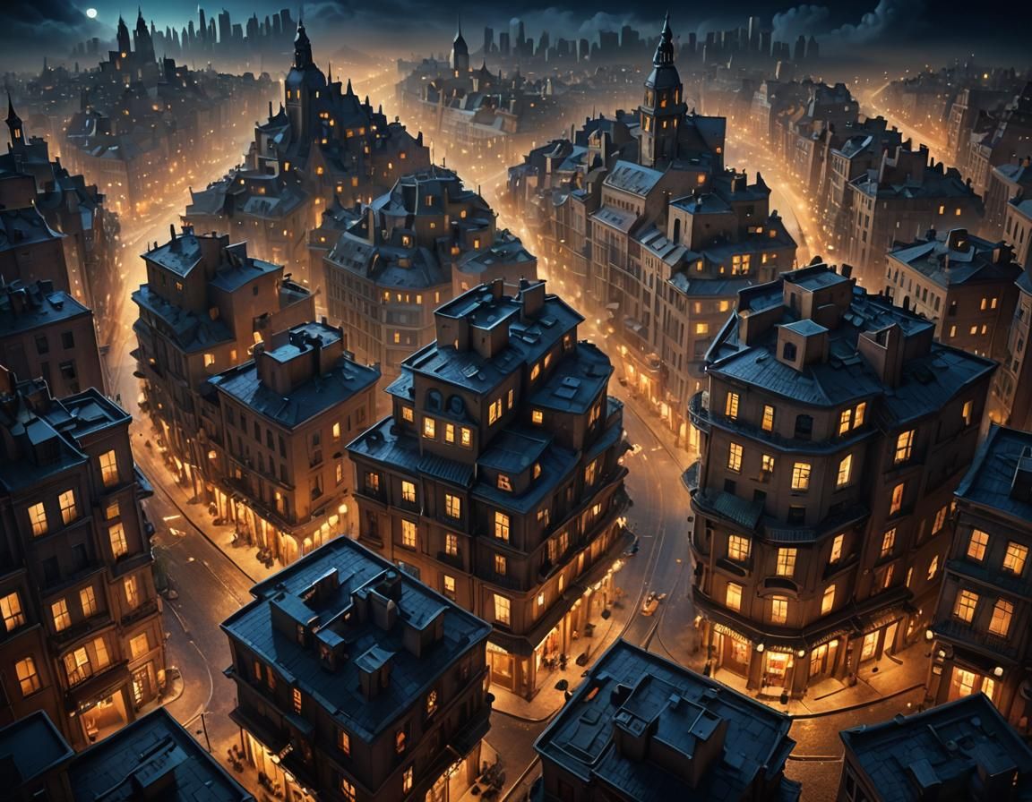 City at Night: Detailed Matte Painting in Unreal Engine