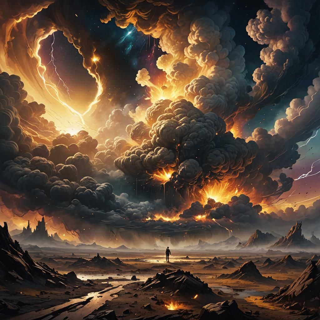 Radiant Light Emerges from Darkness: Divine Concept Art