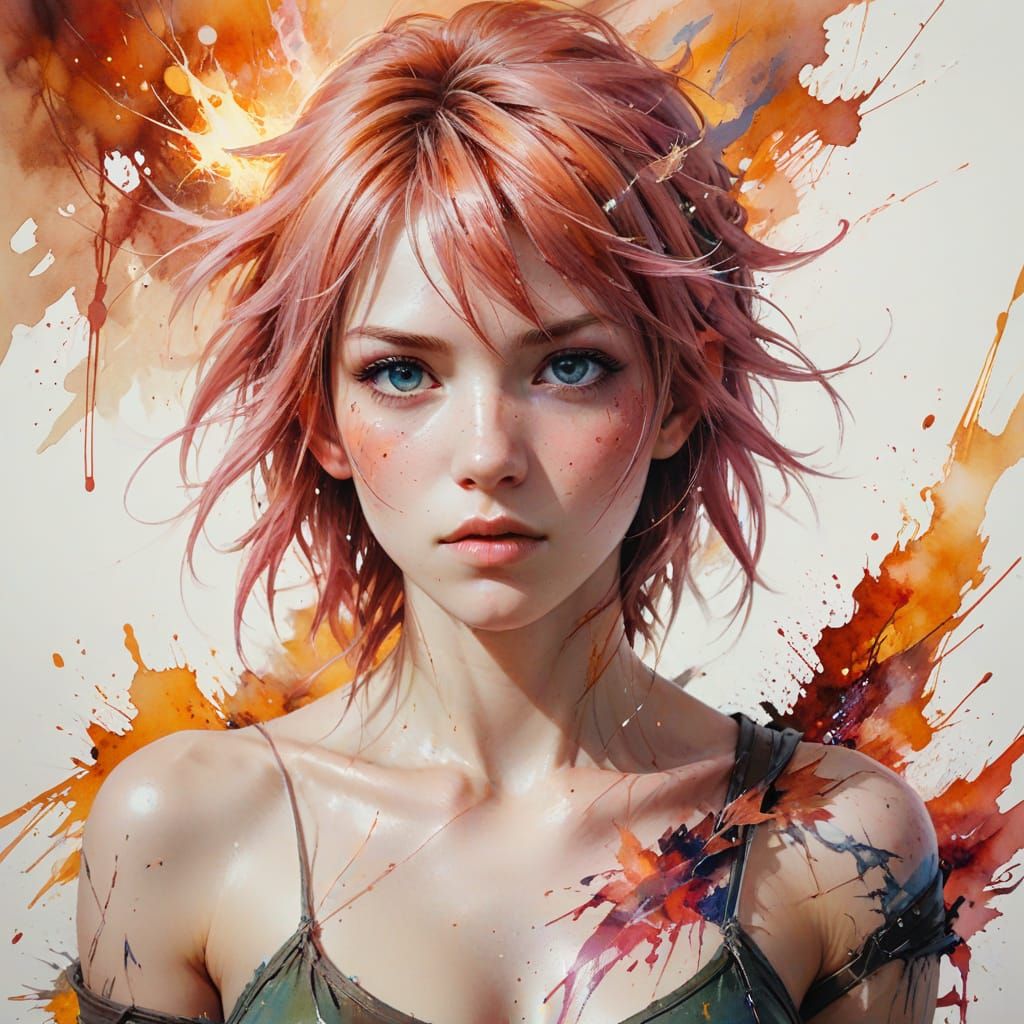 Ethereal Portrait of Lightning in Autumnal Hues