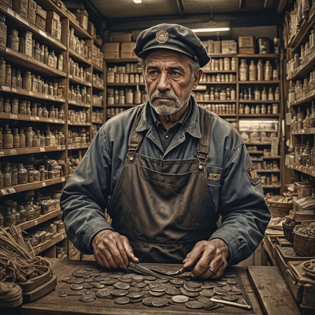 Hyperrealistic Shop Steward in High Definition