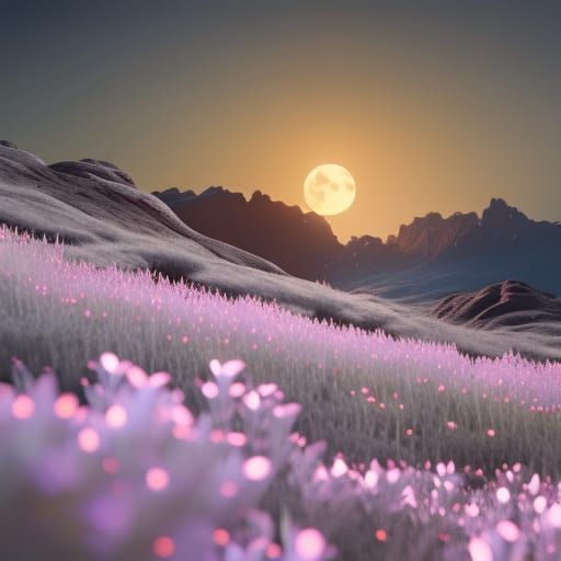 Fantastical Moonlight Sonata in Detailed Matte Painting