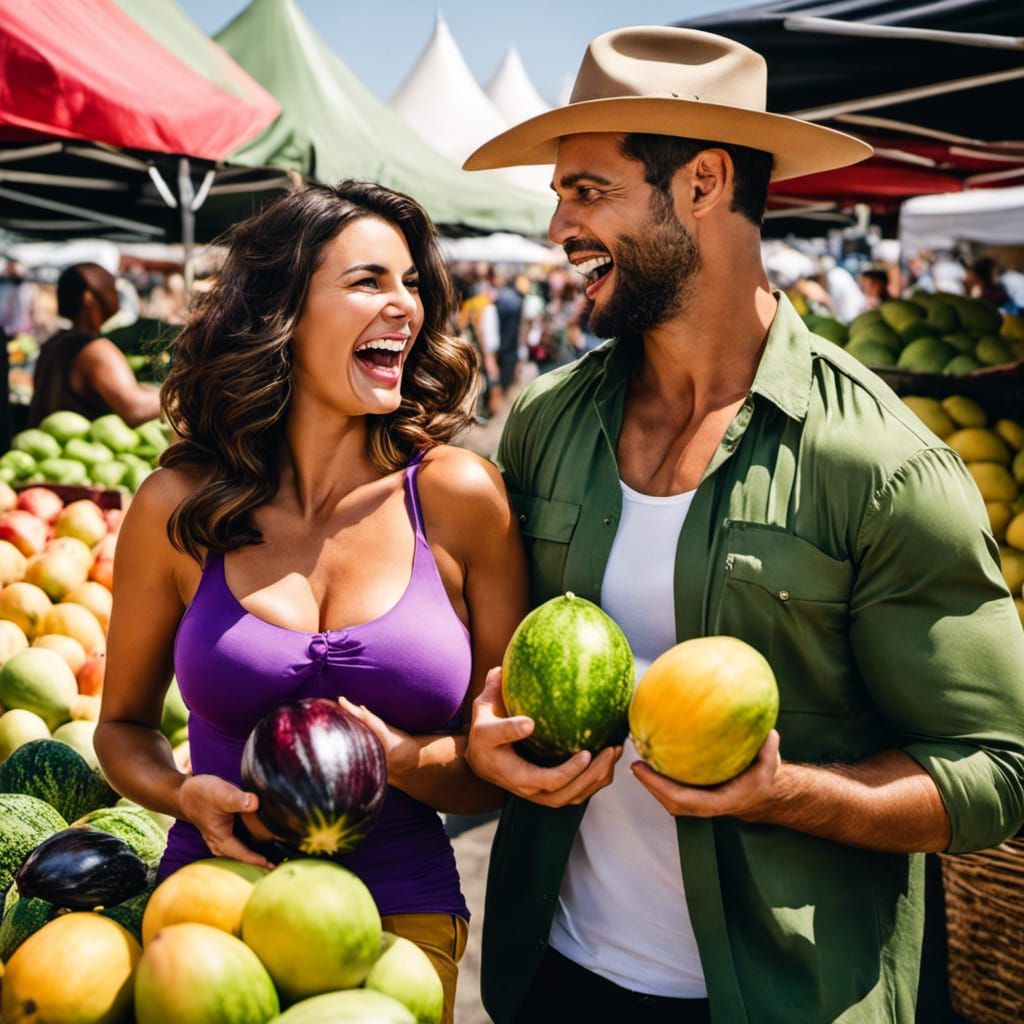 Realising what they'd both picked up at the farmers' market they knew it was love at first sight