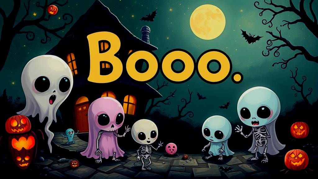 Chibi Ghosts and Aliens in Luminist Style