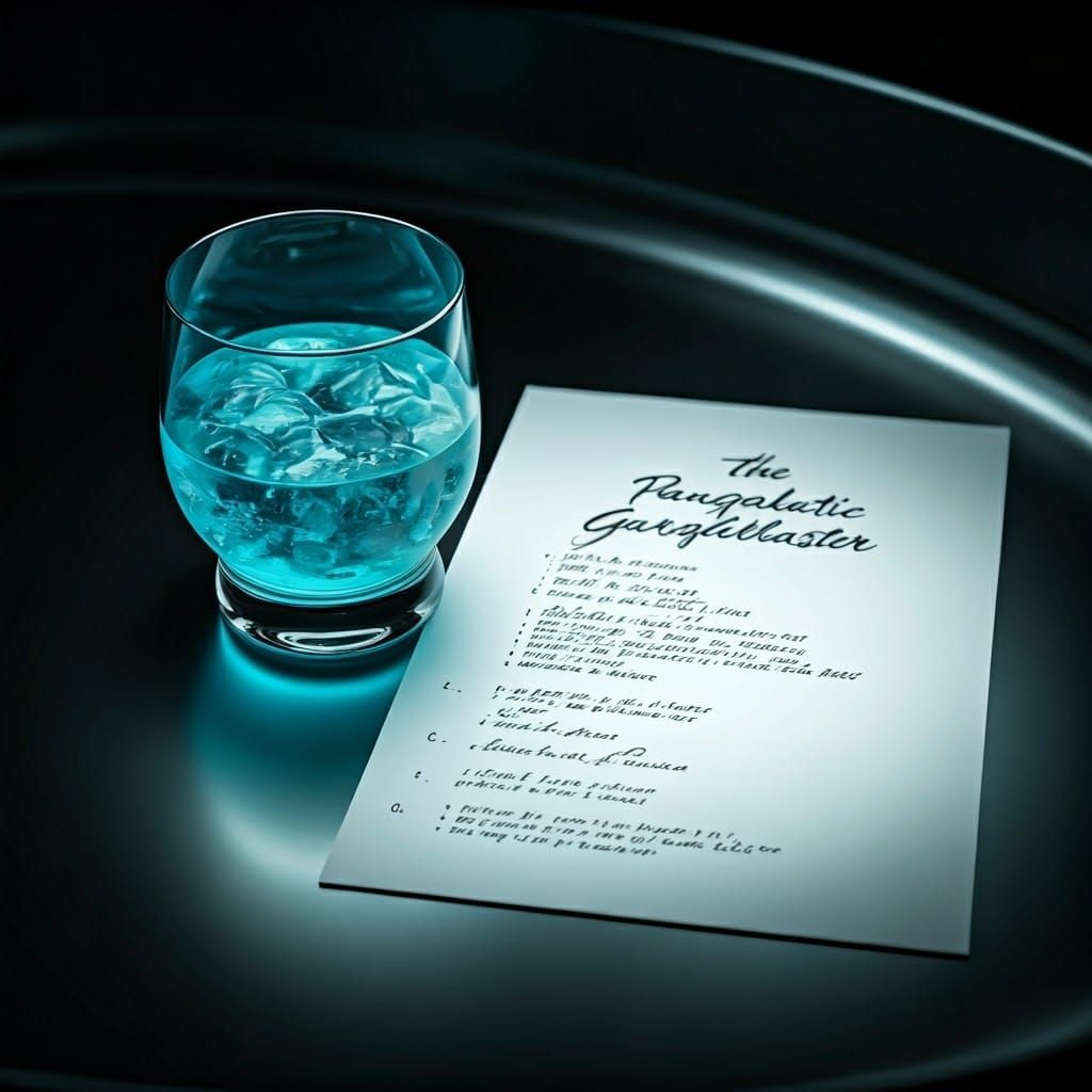 Futuristic Cocktail Recipe in a High-Tech Setting