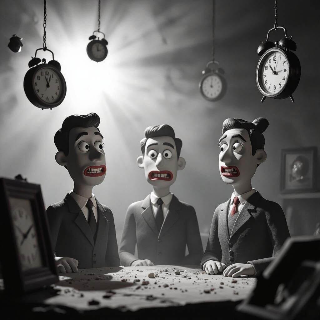 Surreal Clay Sculptures in Eerie Twilight Zone Style