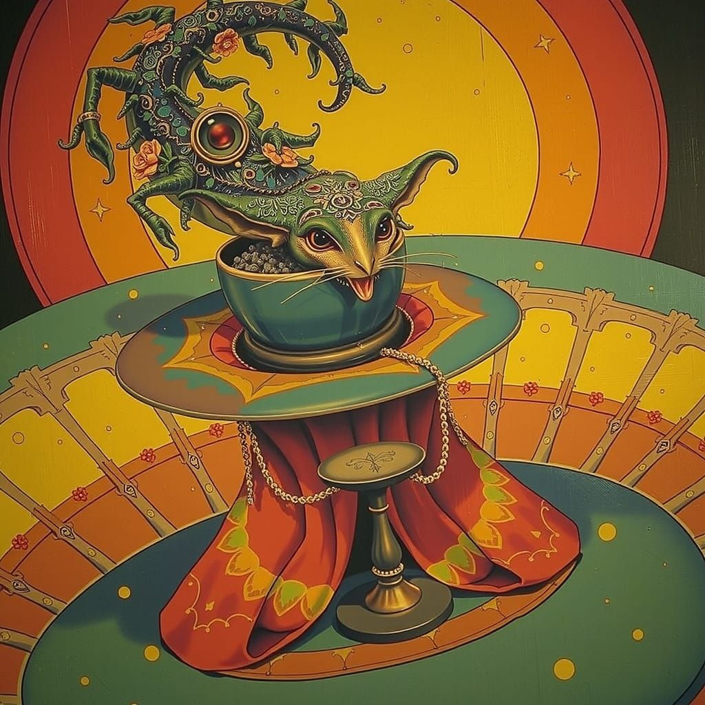 Maximalist Opulence Masterpiece in Triadic Colors