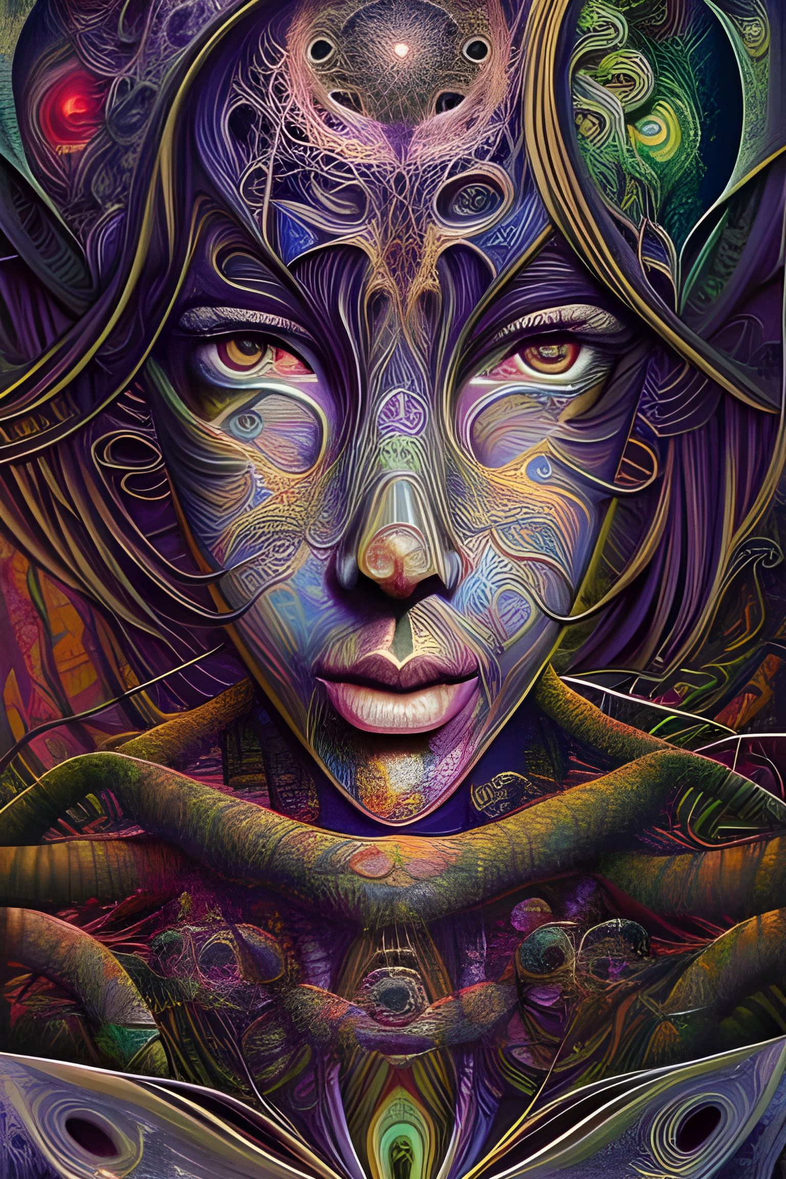 Psychedelic DMT Entity: A Visionary Masterpiece