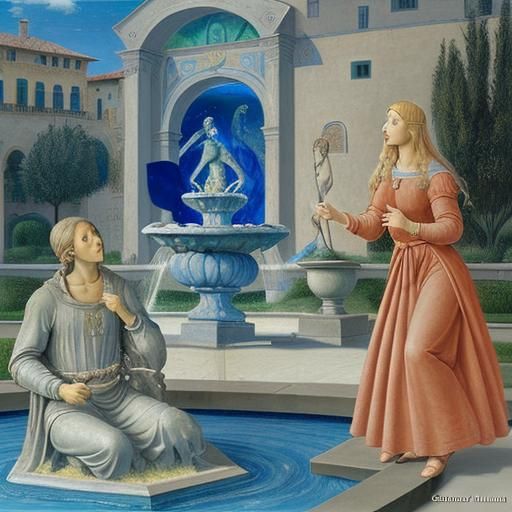 Surreal Water Fountain Sculpture Inspired by Masters