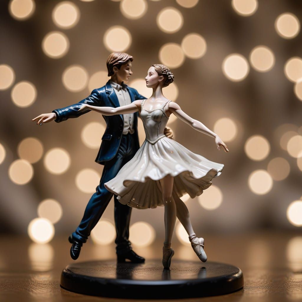 Dainty Ballet Dancers in Porcelain Splendor