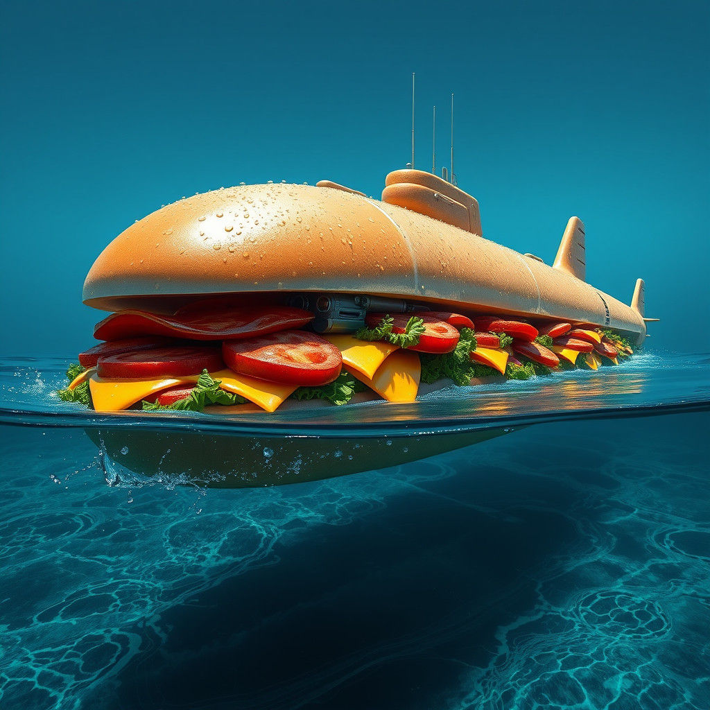 Gigantic Submarine Sandwich Emerges from Ocean Depths