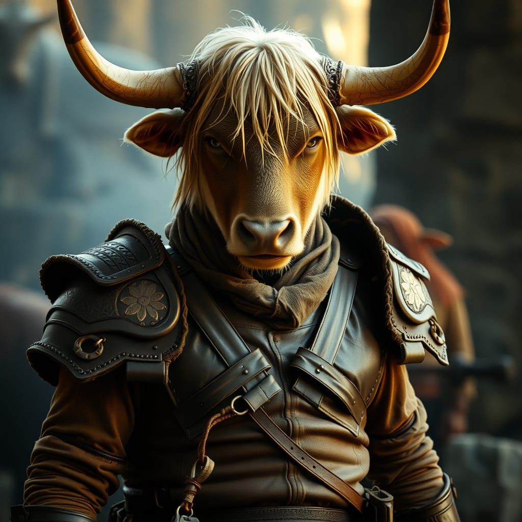Ox Ranger in Fantasy World: Cinematic Film Still