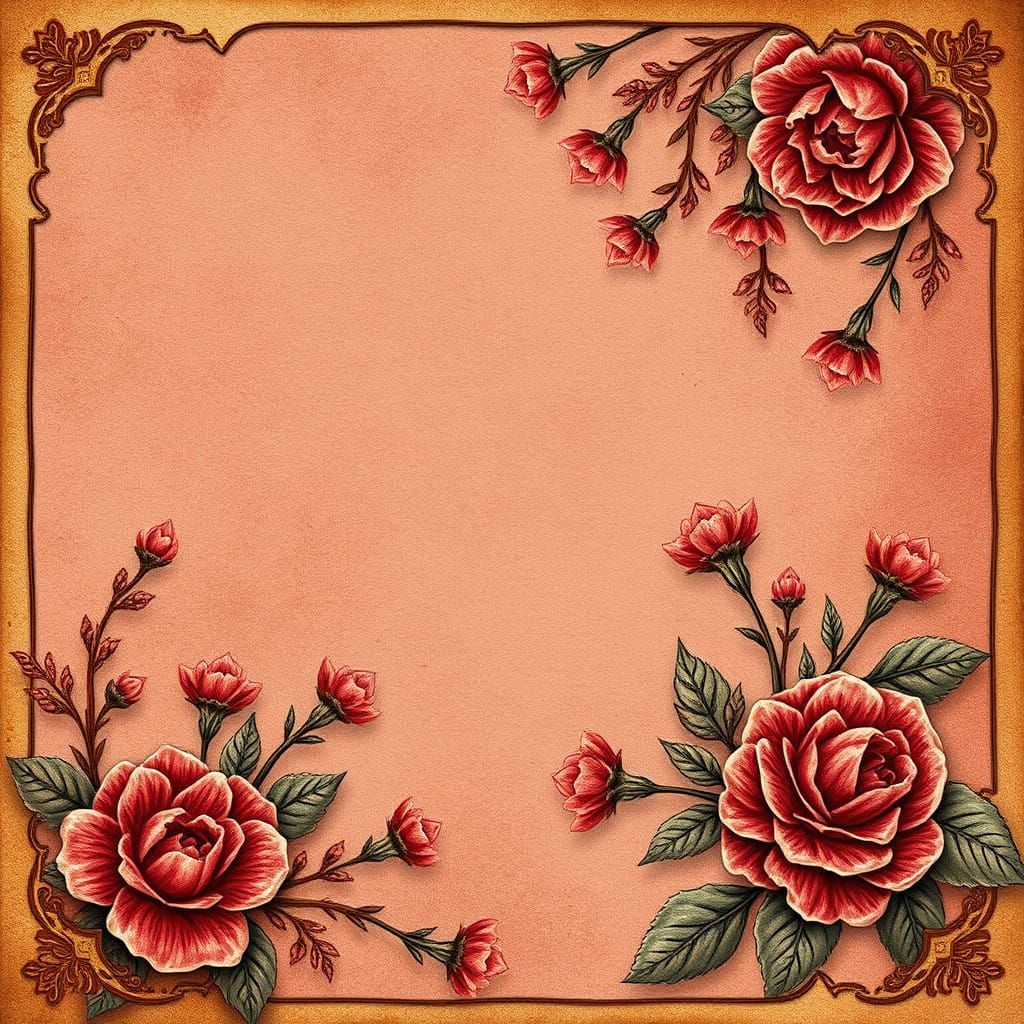 Ethereal Floral Fantasy in Vintage Style