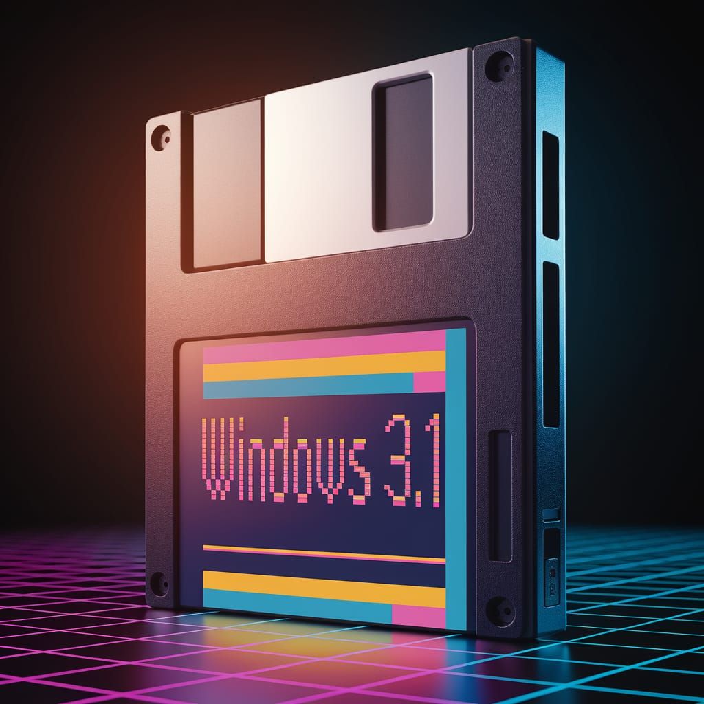 Windows 3.1 Floppy Disk in Digital Art