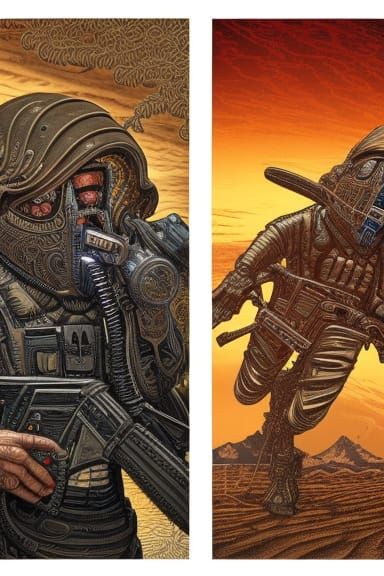 Desert Bounty Hunter: Comic Book Art