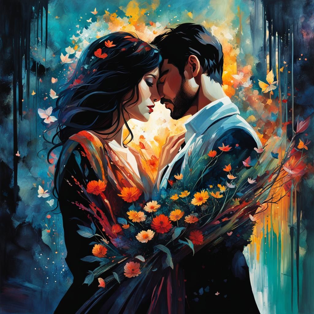 Finding Love: A Surreal Collage Art Illustration