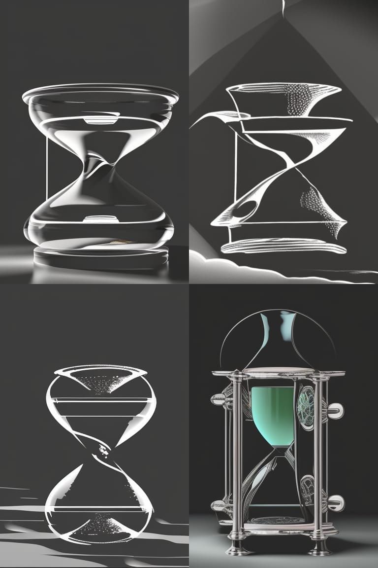 Hourglass Time: Detailed Matte Painting in Deep Color