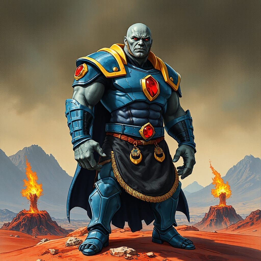 Warlord on Mars in Modern Comic Style