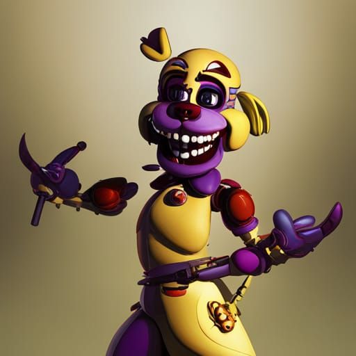 Detailed Matte Painting of Chica Fnaf in 8K